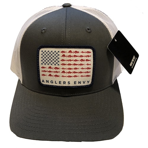 Anglers Envy Hats grey with flag